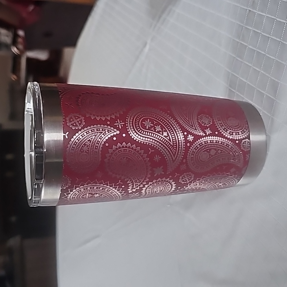 Yeti Rambler 20 oz Tumbler with paisley print - Picture 2 of 6